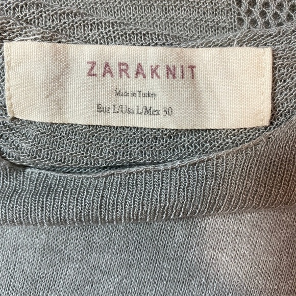 Zara‎ knit grey lightweight sweater top - Picture 6 of 6